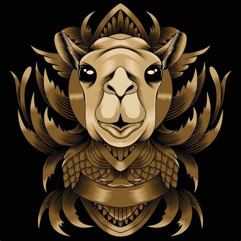 Camel head vector illustration 28325924 Vector Art at Vecteezy