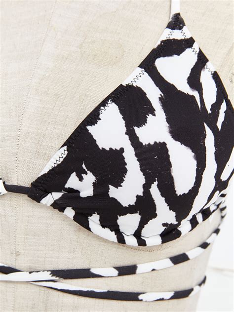 LCW DREAM Beyaz Boyundan Bağlamalı Desenli Kadın Bikini Üst S BM Z LU LCW