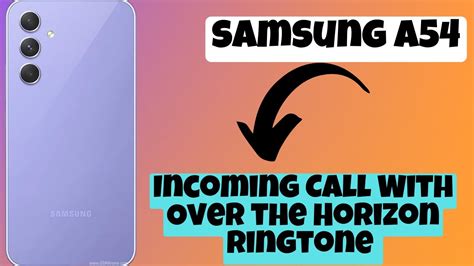 How To Set Incoming Call With Over The Horizon Ringtone Incoming