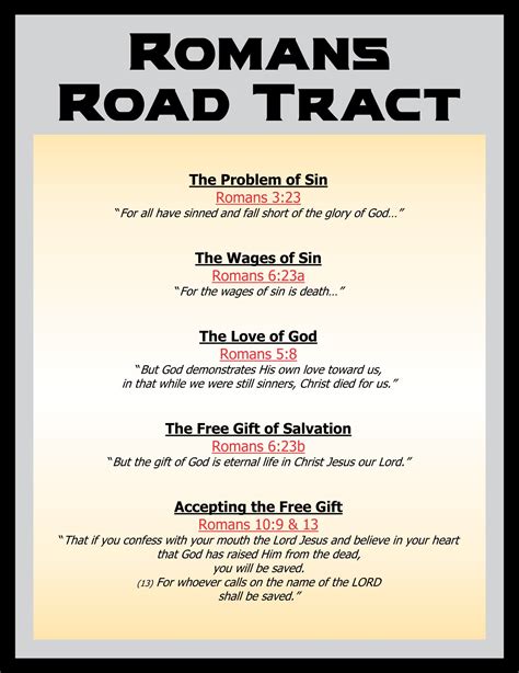 Romans Road To Salvation Printable For Kids