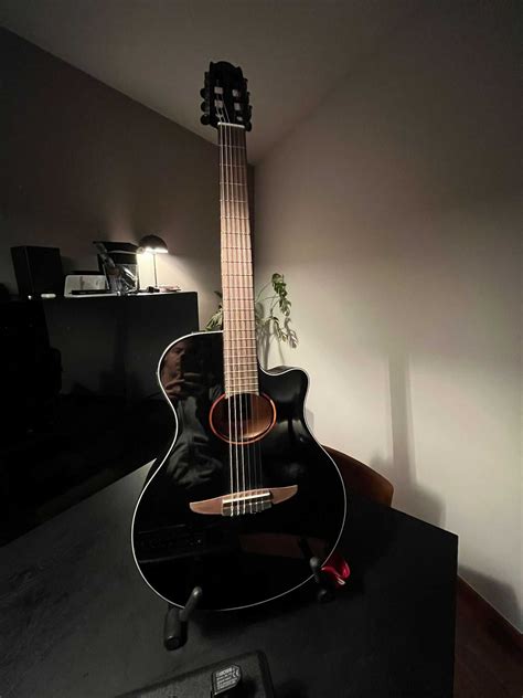 Guitarra Electroacústica Yamaha NTX 1 black Boss Katana Air Wireless