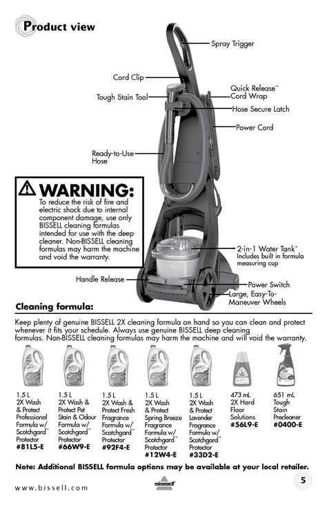 Bisell Cleanview Proheat 53u6e User Manual