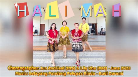 Halimah Line Dance Jun Andrizal Ina And Lily Kho Ina Youtube