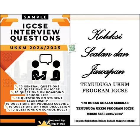 Ukkm Igcse Mrsm Tahun 6 Tingkatan 1 Sample Interview Questions Contoh