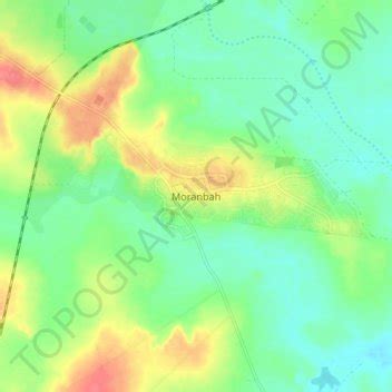 Moranbah topographic map, elevation, terrain