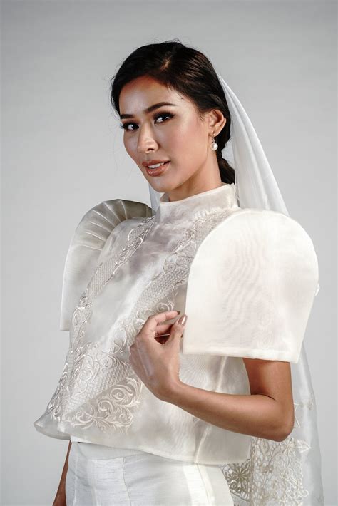 Couples Set White Classic Organza Barong Tagalog Duchess Filipiniana