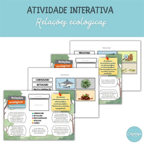 Atividade Interativa Relações Ecológicas Cosmos Educação