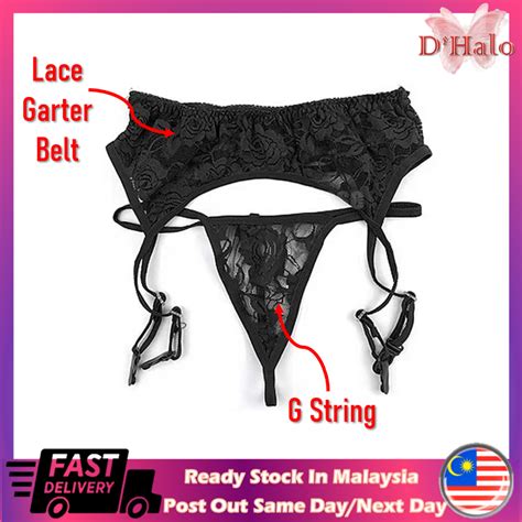 Ready StockSY75 2pcs Set Lace Garter Belt G String Lingerie Shopee Malaysia