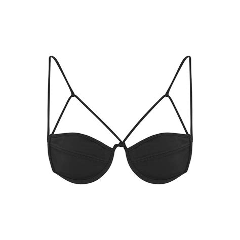 Jacquemus Le Haut De Maillot Signature Bikini Top Black Editorialist