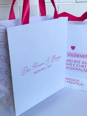 Sacolas Formatura Personalizadas Floral Unidades Elo