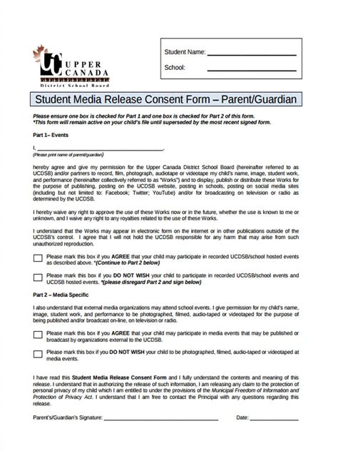 Free 11 Media Consent Forms In Pdf Ms Word Excel