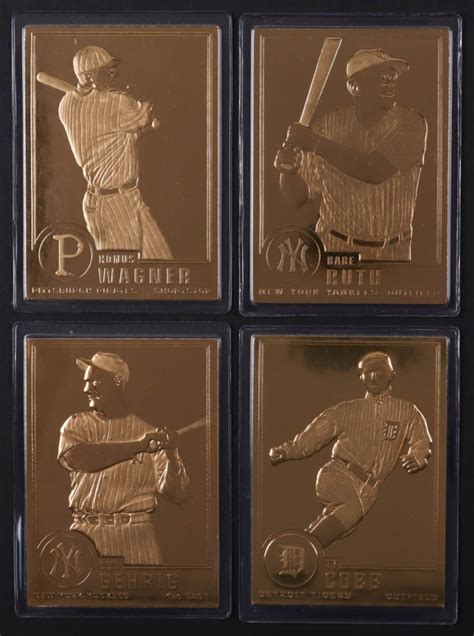 Complete Set Of 50 1996 03 Danbury Mint 22kt Gold Baseball Cards With