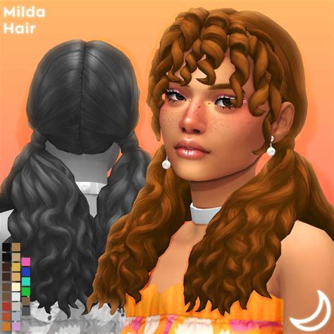 Milda Hair By Imvikai Imvikai Sims Hair Sims Characters Sims