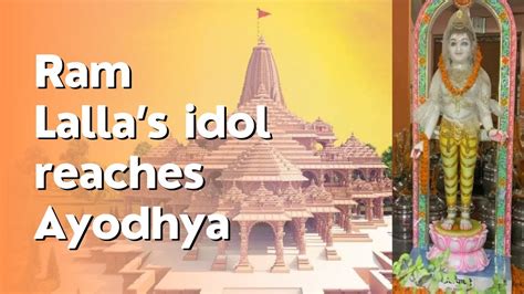 Inch Tall Ram Lallas Idol Reaches Ayodhya Youtube