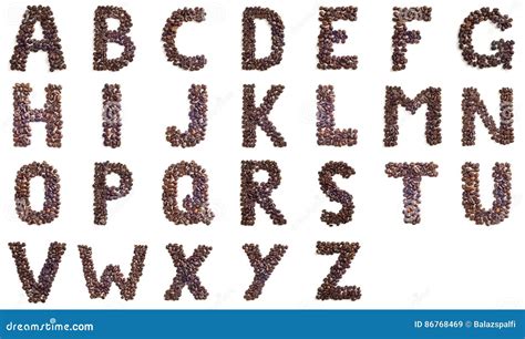 Coffee Beans Alphabet Stock Image Image Of Roast Flavour 86768469