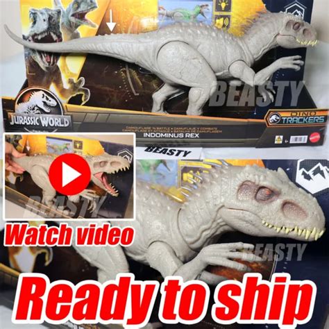 Jurassic World Indominus Rex Dinosaur Action Figure Light Sound Dino Tracker New 7300