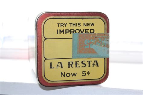 La Resta Cigar Tin Vintage Tobacco Tin