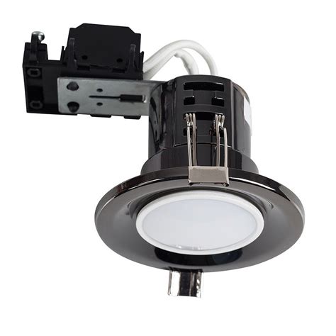 Black Chrome Fire Rated GU10 Downlight Fitting