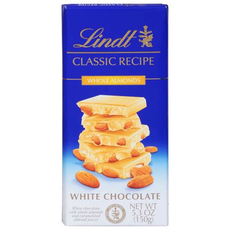 Save On Lindt Classic Recipe White Chocolate Candy Bar Whole Almonds Order Online Delivery