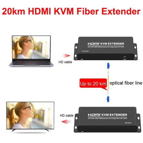 20km Hdmi Kvm Fiber Extender Via Optic Fiber Cable Video Transmitter