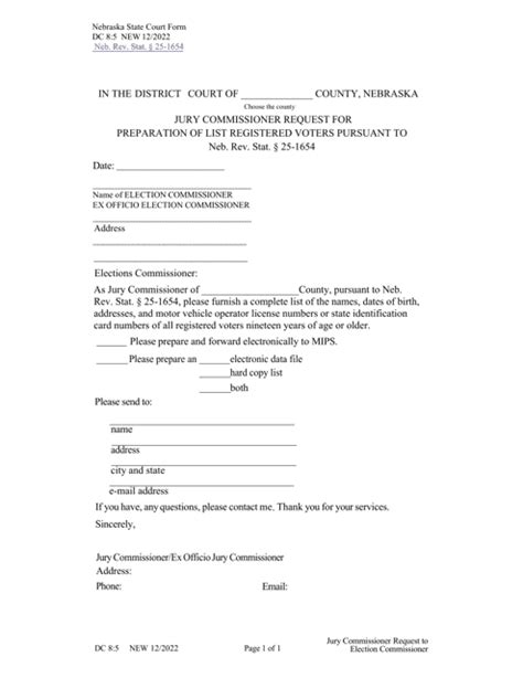 Form Dc8 5 Fill Out Sign Online And Download Fillable Pdf Nebraska Templateroller