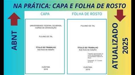 Exemplos De Folha De Rosto - Folha De Rosto Abnt Modelos E Exemplos De Contracapa Para Trabalho