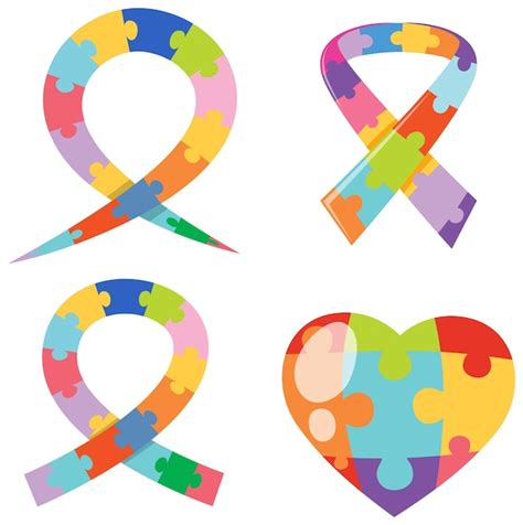 Autism Awareness Ribbon Vector