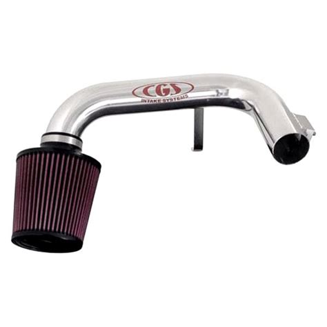 CGS 21153 Aluminum Polished Short Ram Air Intake System With Red Filter