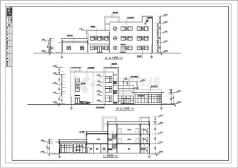 某三层幼儿园建筑cad设计施工图（共13张）幼儿园土木在线