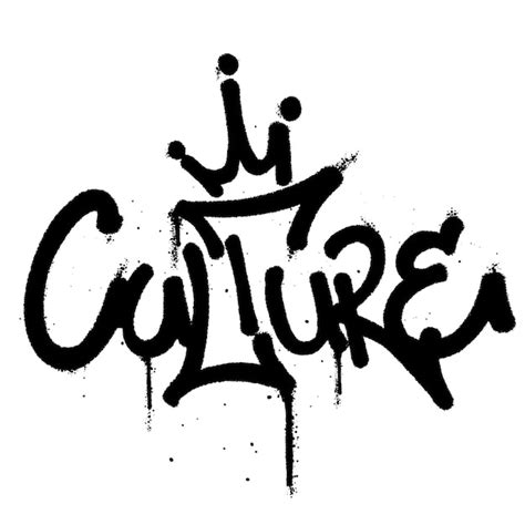 Premium Vector | Graffiti spray paint Word Culture Isolated Vector