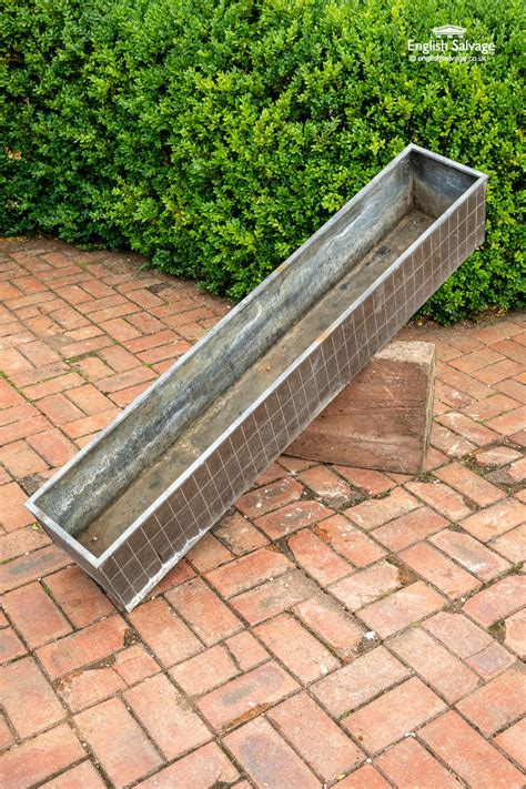 Long Reclaimed Copper Trough Planter