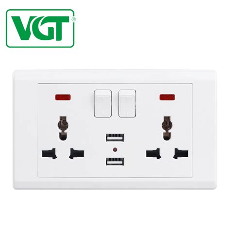 Double 13a Multi Socket With 2 Usb Outlets Pc Material China Multi 13a Switch Socket With Usb