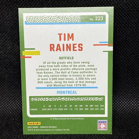 Panini Donruss Tim Raines Montreal Expos Ebay