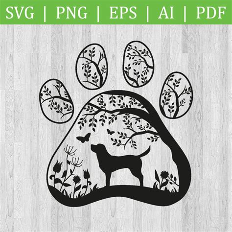 Labrador Paw RG Embroidery Designs