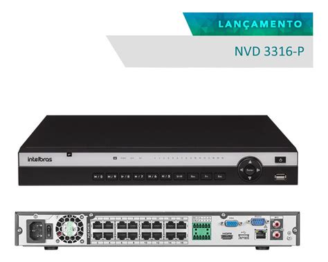 Nvr Intelbras Nvd 3316 p 16 Canais Ip Poe Frete grátis