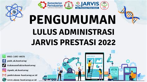 Pengumuman Lulus Administrasi Jarvis Prestasi Ak Manufaktur Bantaeng