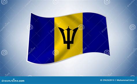 National Flag Of Barbados Waving National Flag Of Barbados Barbados