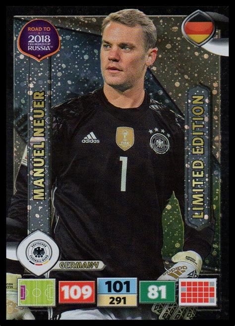 Manuel Neuer Adrenalyn Xl Road To Wc Russia Limited Football