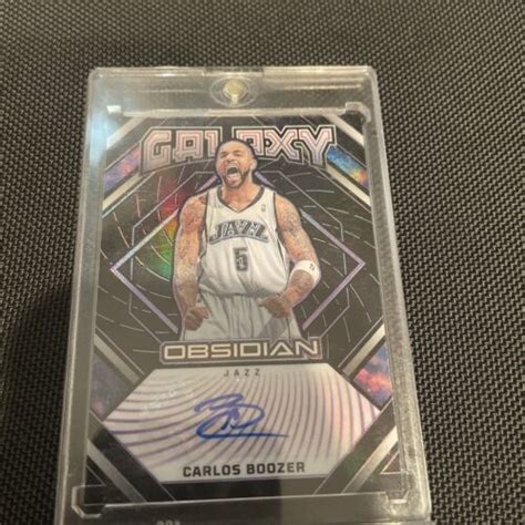 2022 23 Panini Obsidian Galaxy Ink Electric Etch Purple Carlos Boozer