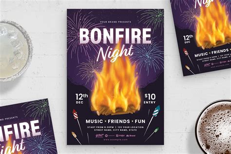 Bonfire Night Flyer Template Psd Brandpacks