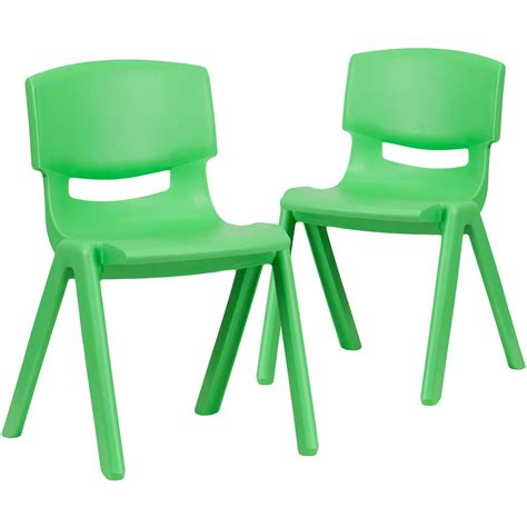 Flash Furniture 2 Pack Green Plastic Stackable School Chair New Wgl 03