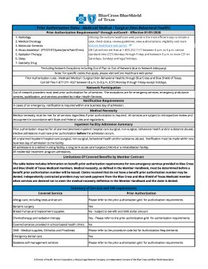 Fillable Online Evicore Prior Authorization Guiderequirements Fax