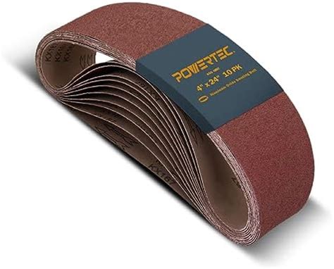 Powertec X Inch Sanding Belts Grit Aluminum Oxide