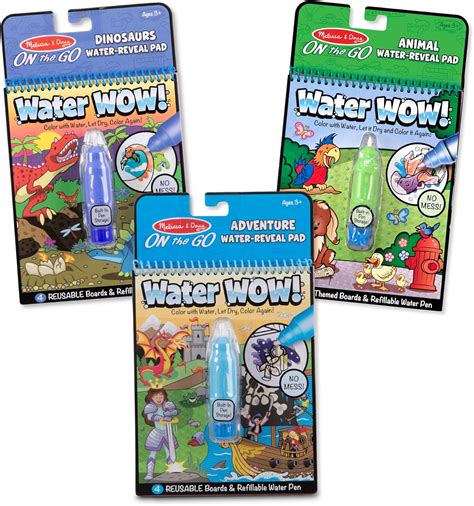 Melissa Doug On The Go Water Wow 3 Pack The Original Reusable Water