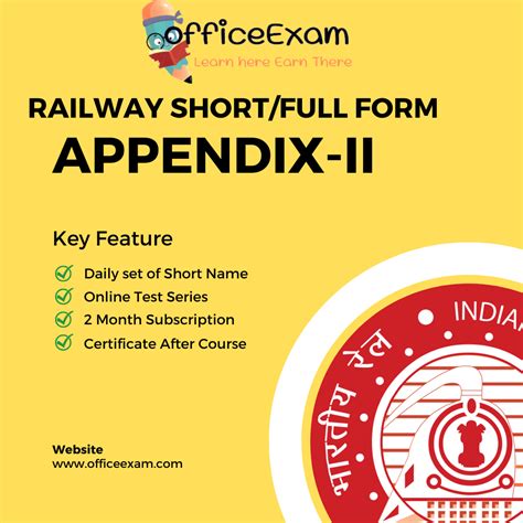 Railway Appendix Ii Accounts Short Full Form Officeexam