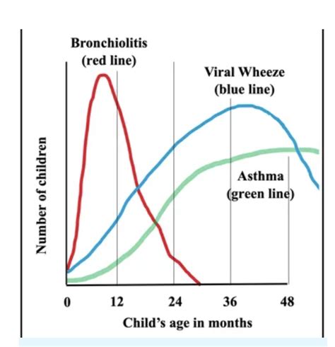 RSV, Bronchiolitis or Asthma incidence vs. Age of child. : r/Ped_Asthma_RSV