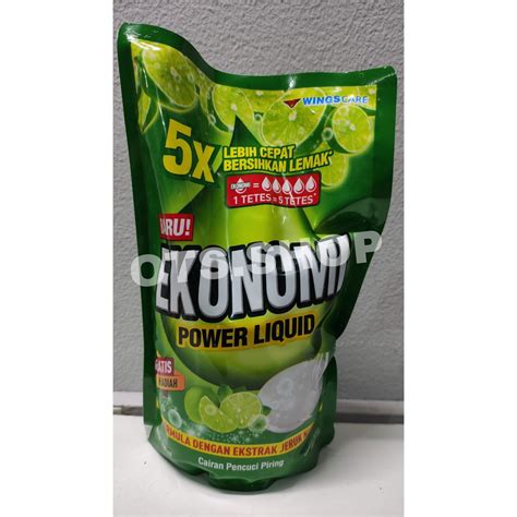 Jual EKONOMI PENCUCI PIRING POWER LIQUID JERUK NIPIS 650ML Shopee