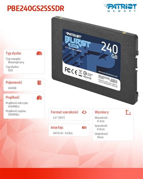 Kietasis Vidinis Diskas Ssd Patriot Burst Elite Gb Sata Iii