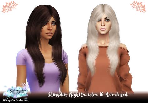 Shimydim Nightcrawlers Bronze Hair Retextured Sims 4 Hairs Images