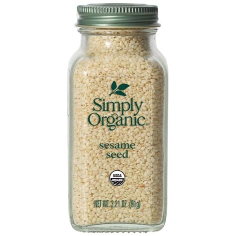 Simply Organic Sesame Seed Whole Certified Organic 3 21 Oz Vitacost